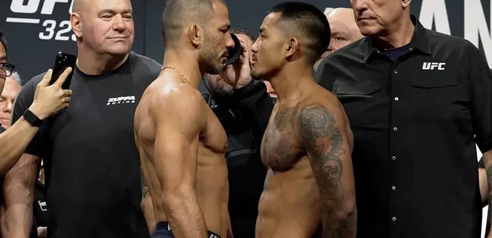 Luchadores pesando en evento de UFC