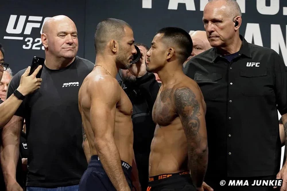 Luchadores pesando en evento de UFC