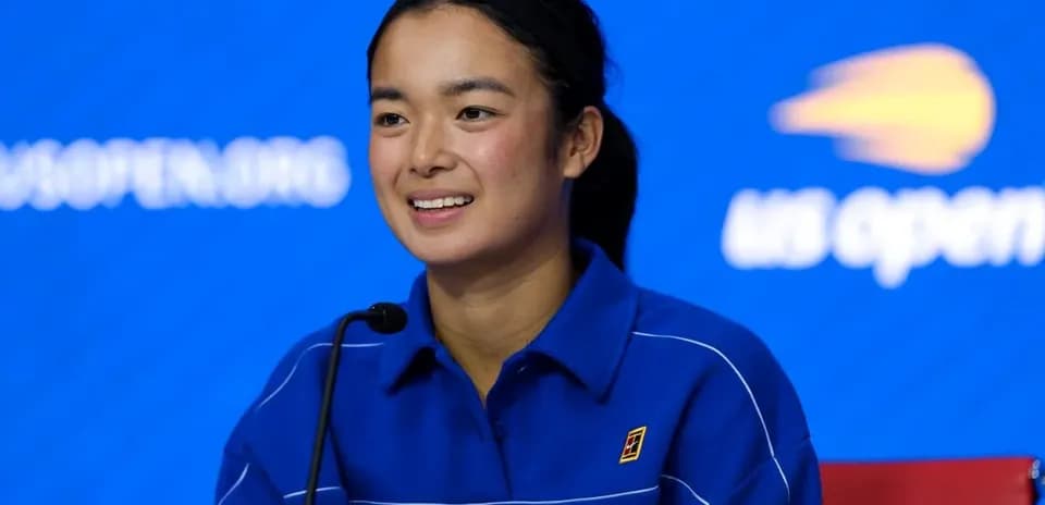 Jugadora en conferencia de prensa del US Open
