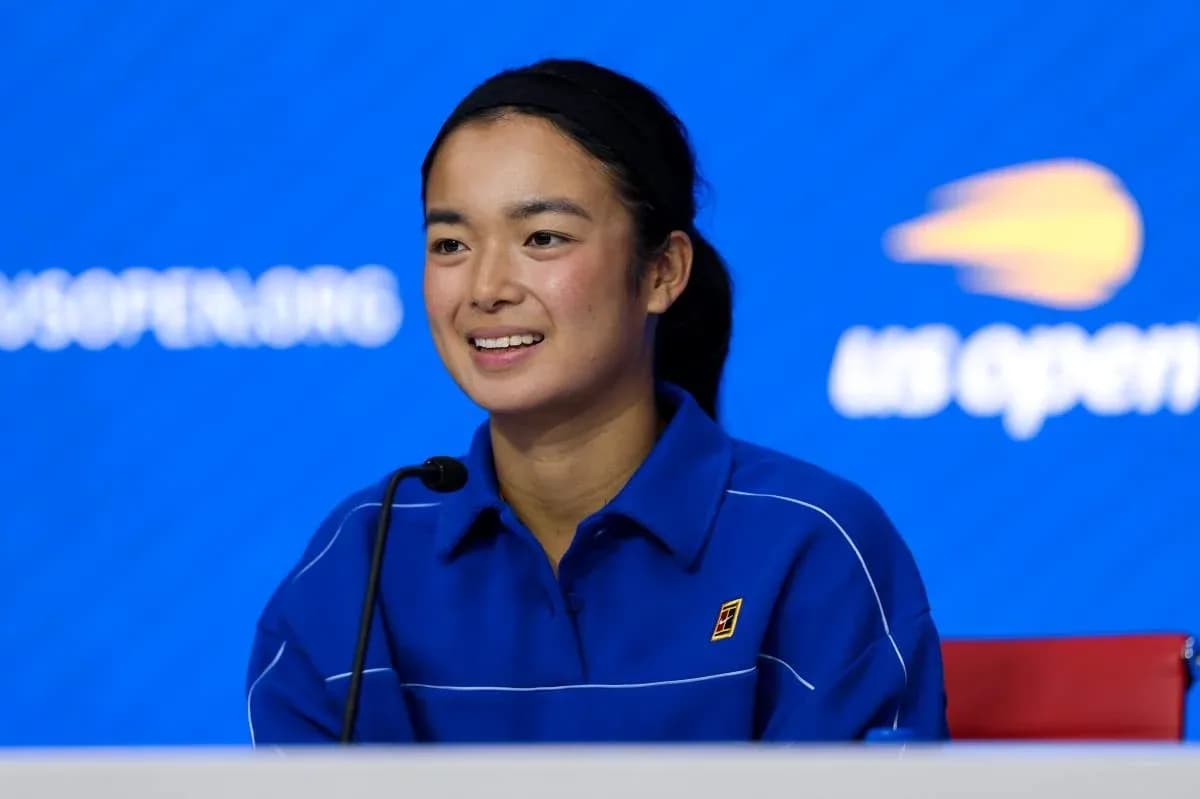 Jugadora en conferencia de prensa del US Open