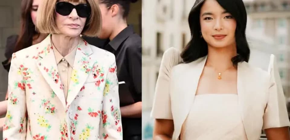 Dos mujeres con atuendos elegantes en exteriores