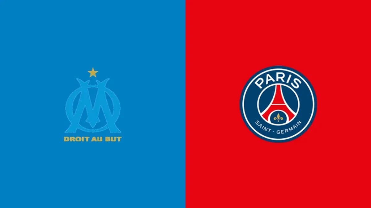 Logos de Olympique de Marseille y Paris Saint-Germain