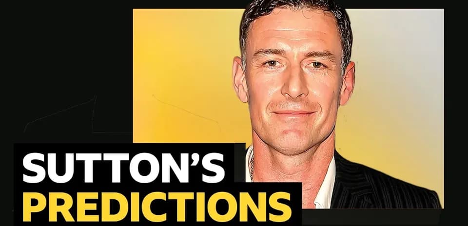 Texto sobre predicciones de Sutton en fondo amarillo