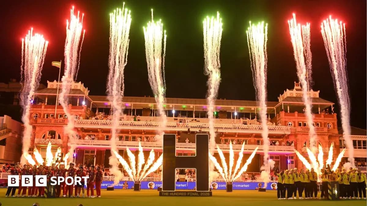 Celebration with fireworks at The Hundred final