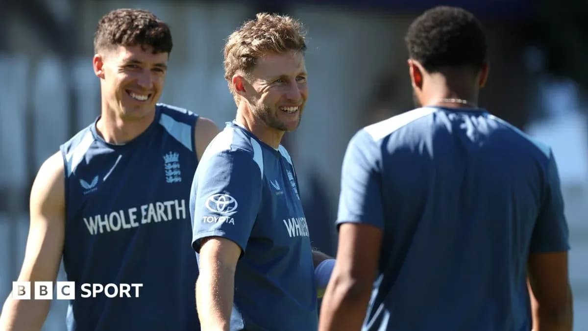 Jugadores de cricket de Inglaterra en entrenamiento