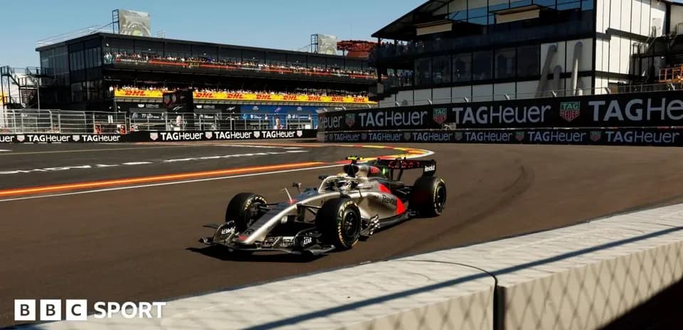 Coche de Fórmula 1 en curva de circuito