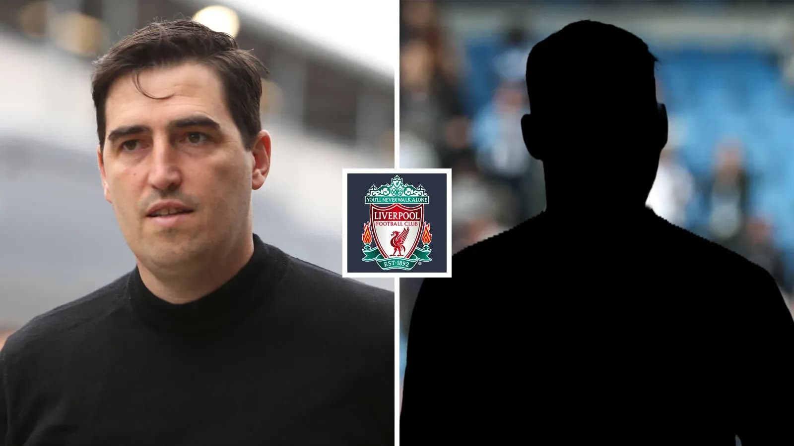 Entrenador de Liverpool con fondo oscuro y logo