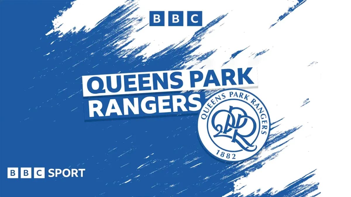 Logotipo de Queens Park Rangers en fondo azul