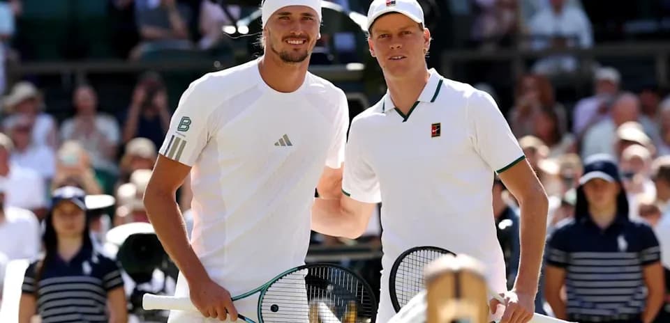 Jugadores posando antes del partido en Wimbledon