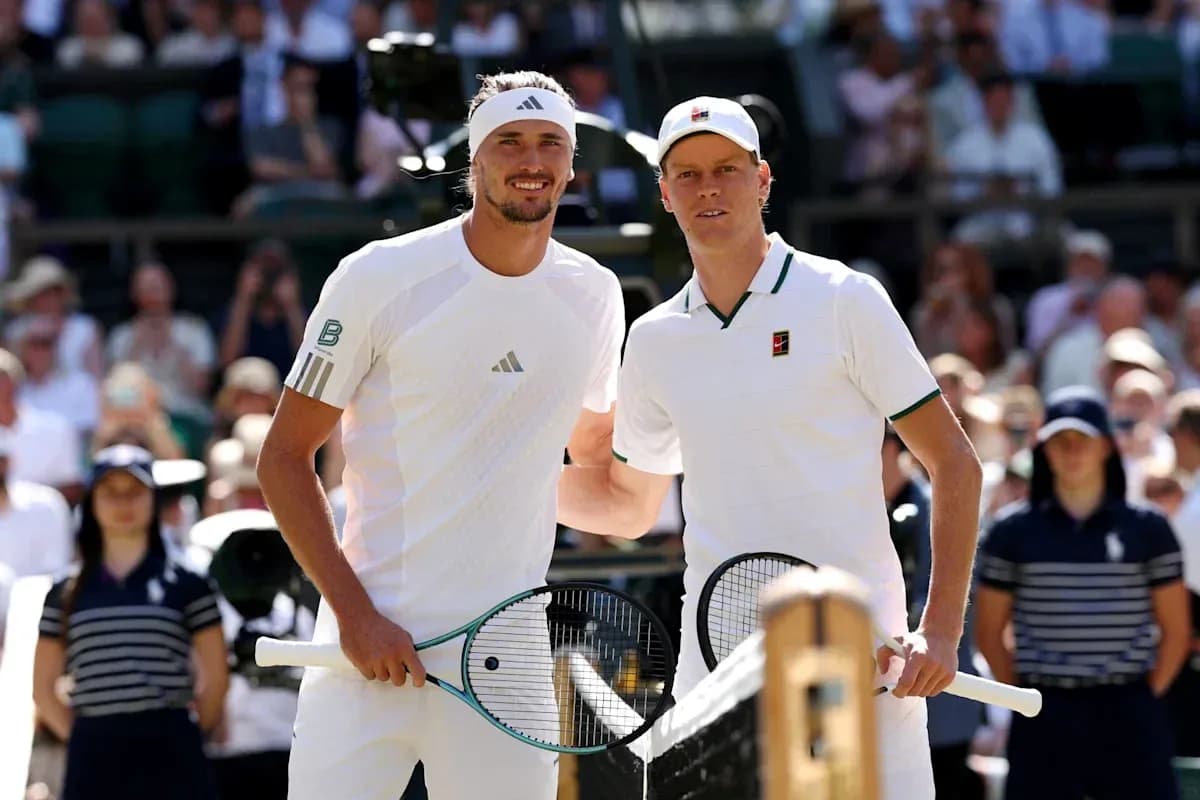 Jugadores posando antes del partido en Wimbledon