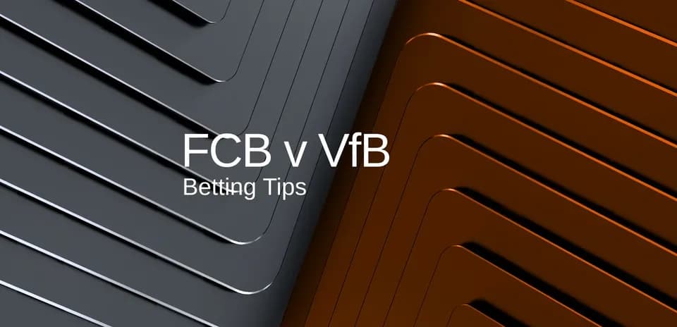 Diseño gráfico de consejos de apuestas para FCB vs VfB