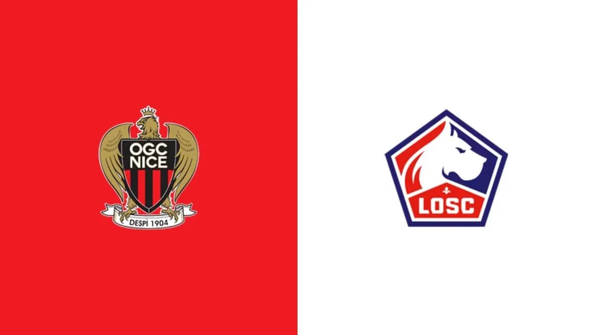 Logos de OGC Nice y LOSC Lille
