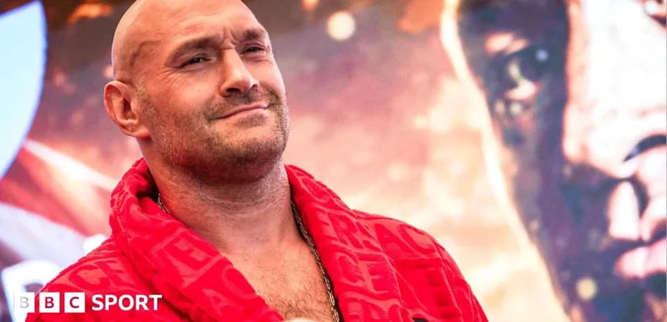 Boxeador Tyson Fury en evento promocional