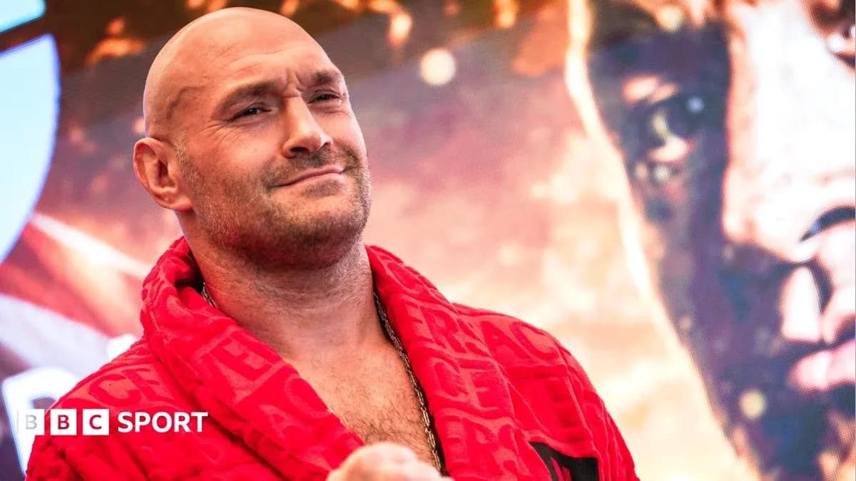 Boxeador Tyson Fury en evento promocional