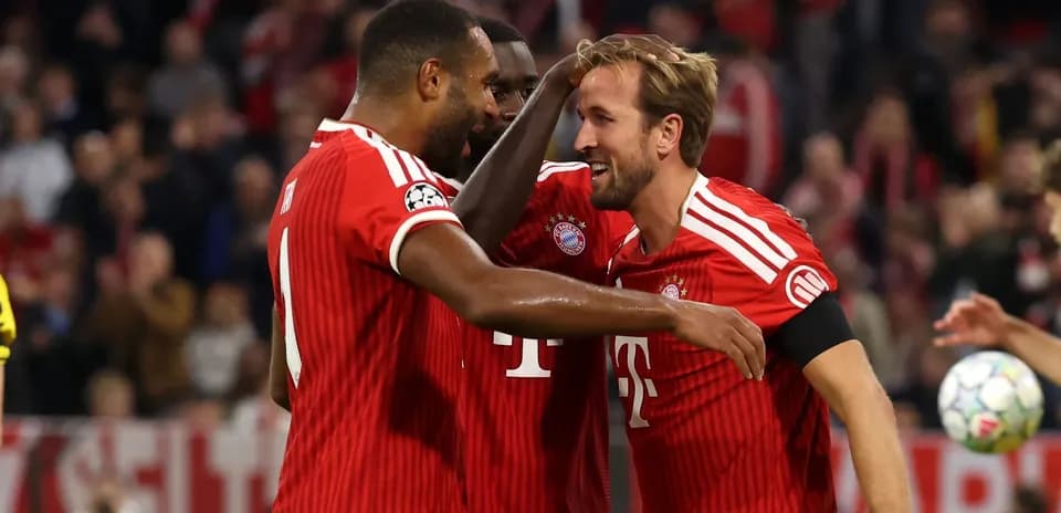 Jugadores de Bayern Múnich celebrando un gol