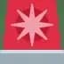 Estrella roja sobre fondo rojo