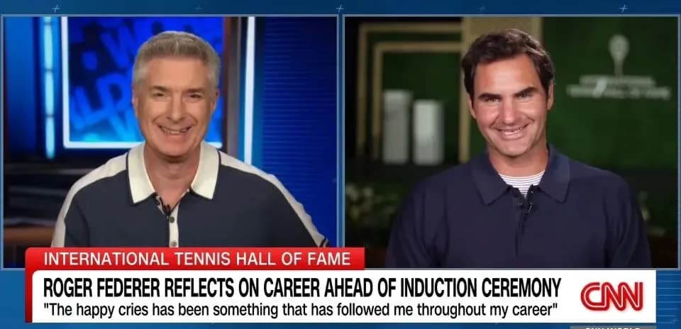 Entrevista a Roger Federer antes de su inducción