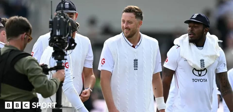 Jugadores de cricket de Inglaterra después del partido