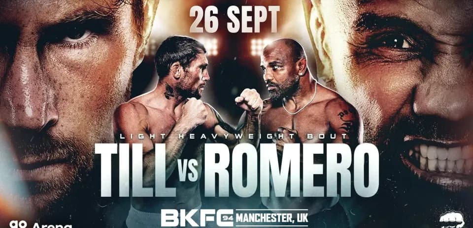 Cartel de pelea entre Till y Romero en BKFC 94