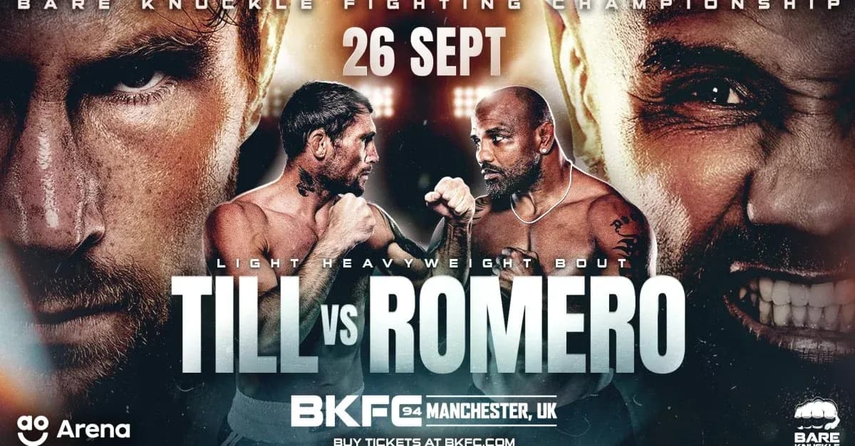 Cartel de pelea entre Till y Romero en BKFC 94