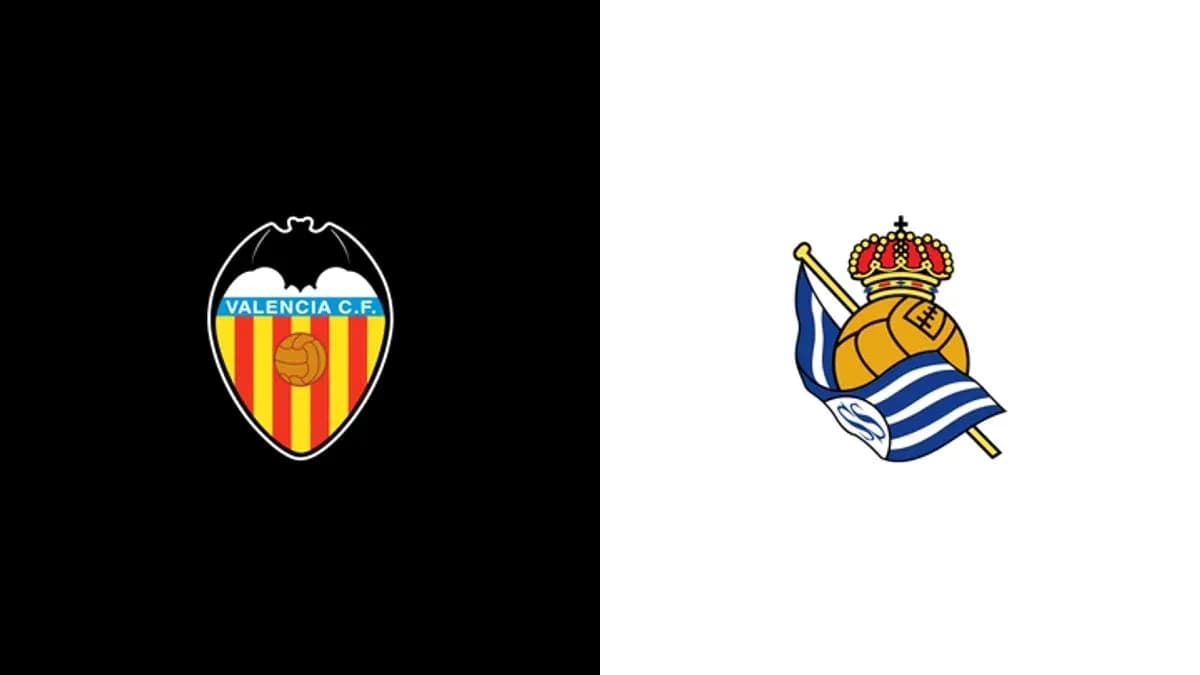 Escudos de Valencia C.F. y Real Sociedad