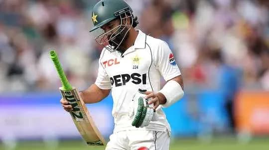 Batsman from Pakistan walking off the field