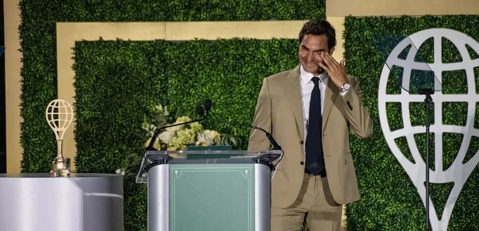 Roger Federer en discurso en evento de premiación