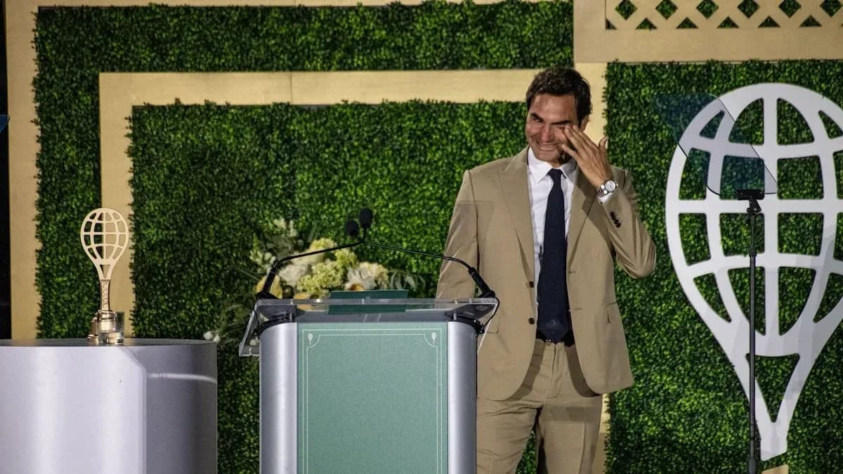 Roger Federer en discurso en evento de premiación