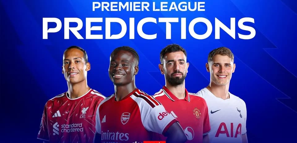 Jugadores de la Premier League posando para predicciones