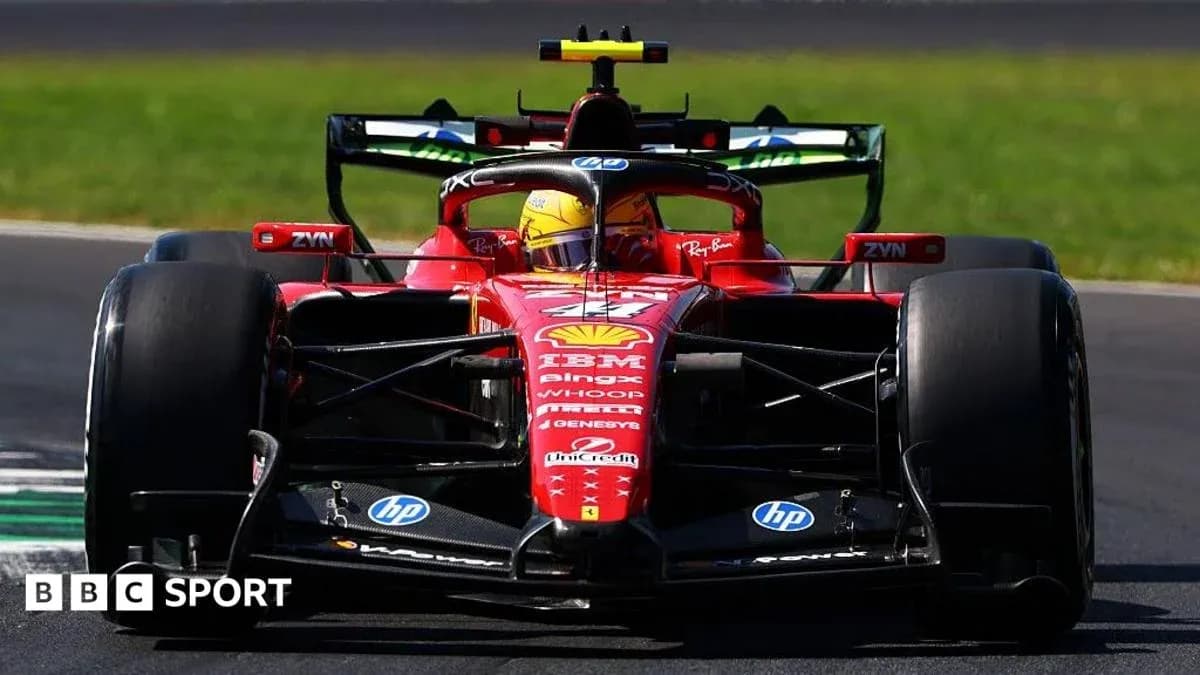 Coche de Fórmula 1 de Ferrari en la pista