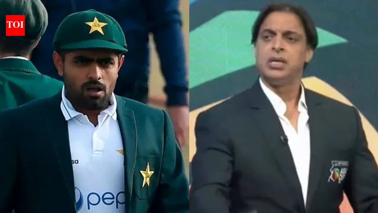 Babar Azam y Shoaib Akhtar en un análisis deportivo Babar Azam y Shoaib Akhtar en un análisis deportivo