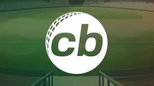 Logotipo de cricket en fondo de estadio