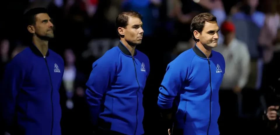 Jugadores de tenis en ceremonia de presentación