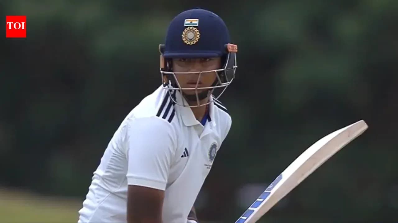 Jugador de cricket preparado para batear en el campo