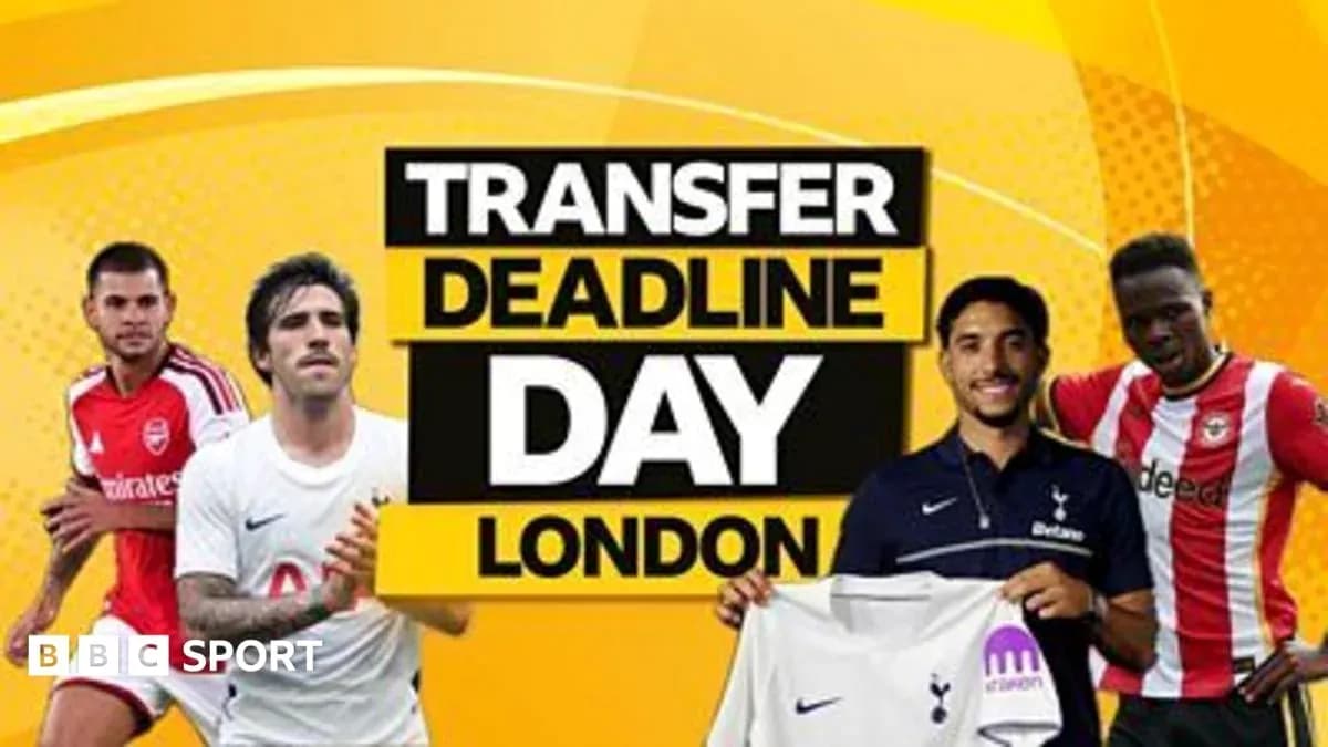 Jugadores y texto sobre el día límite de transferencias