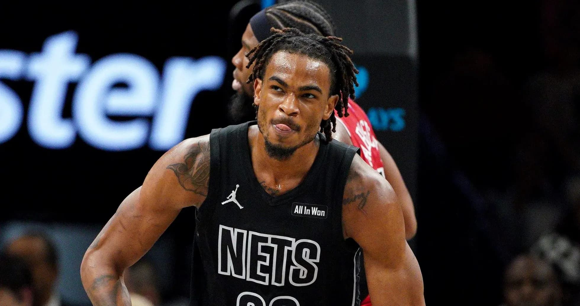 Jugador de los Nets durante un partido en acción