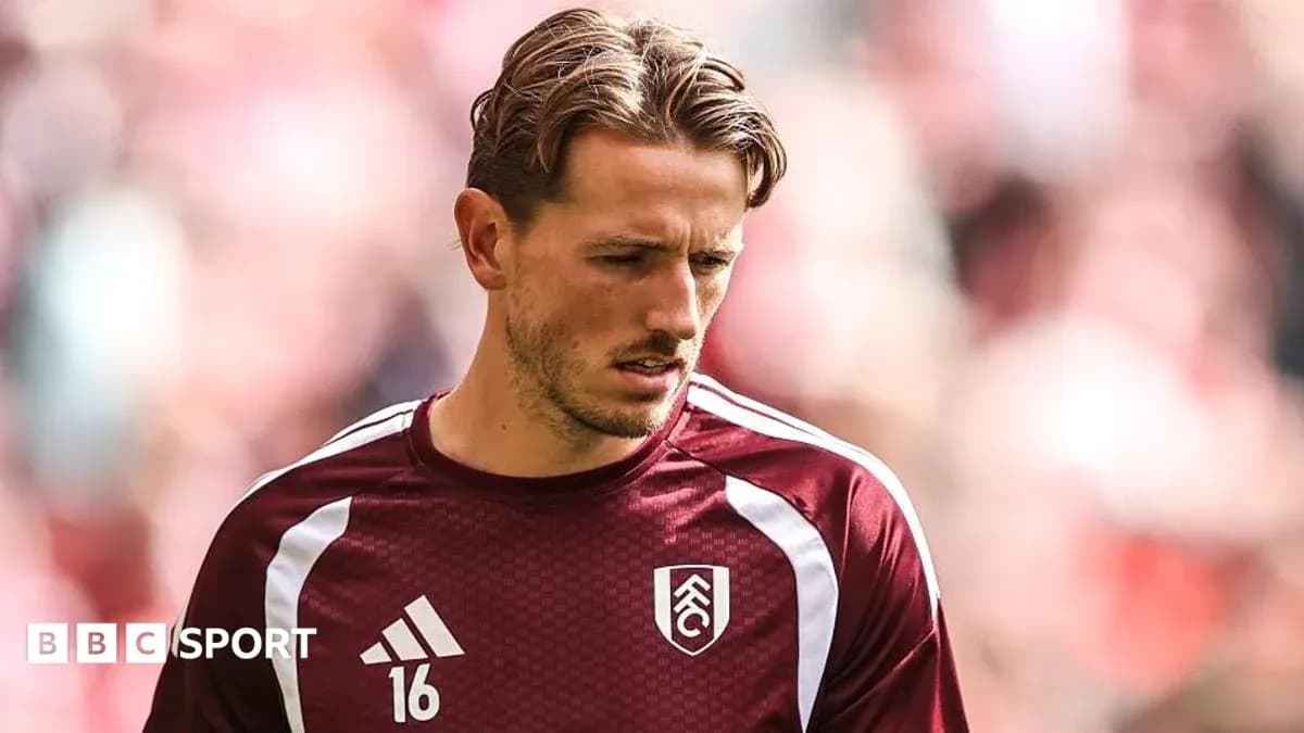 Jugador de Fulham en entrenamiento antes del partido