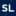 Logotipo de SL en fondo azul oscuro