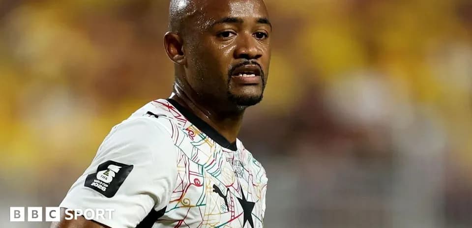 Jugador de Ghana en acción durante el partido